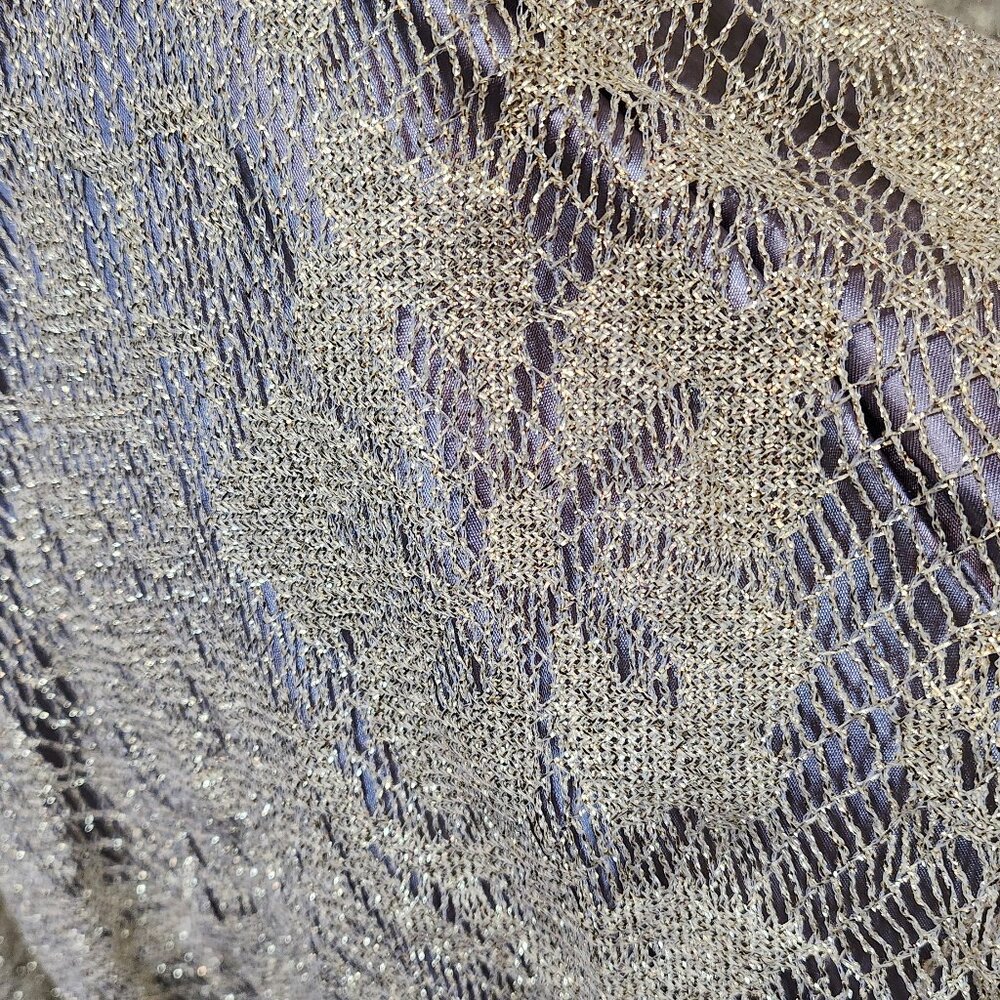 Vintage Golden Evening Shawl - Picture 7 of 9